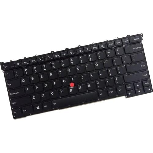 Laptop Keyboard Backlit Fits for ThinkPad Carbon X1 Gen 3 20BS 20BT 3rd 2015 Series Black No Frame with Pointer MQ6-84US
