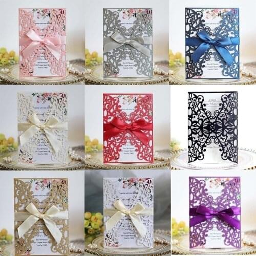 1Pc Fashion Invitation Card Envelopes Wedding Invitations Birthday Mariage Baptism Bar Mitzvah Party Decoration Supplies