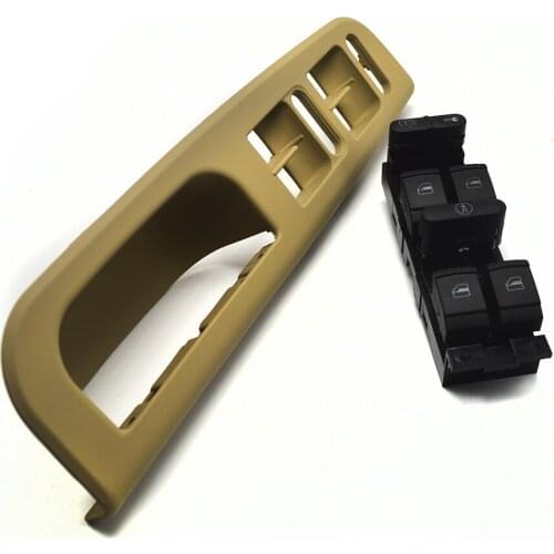 Cream-coloured Switch Box + Driver Window Master Chrome Switches For VW Passat B5 Bora Golf Mk4 Superb 1J4 959 857B 3B1 867 171E