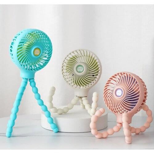 Octopus Multifunctional Portable USB Mini Fan Handheld Outdoor Small Fan Usb Charging Folding Mirror Mobile Phone Holde