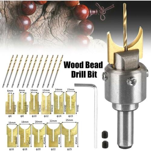 Unique Grinder Bit Shank Carving Bead Drill Tools Kit Steel Woodworking Bead Cutter Woodworking Maker Milling Cutter