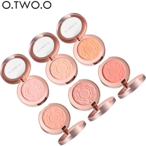 O.TWO.O New Face Blusher with Brush Grooming Brightening Face Contours Long-Lasting Easy To Wear Natural Blush Face Makeup Set