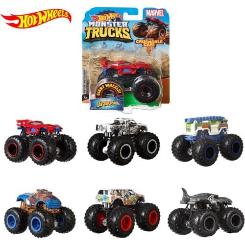 Original Hot Wheels Monster Trucks Model Car Diecast 1/64 Toys for Boys Big Foot Car Hot Gift New Arrival Carro Kids Toys FYJ44