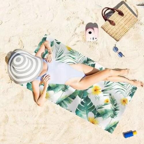 2021Sand Free Quick Dry Beach Towel Microfiber Bath Summer Cushion Swimming Fitness Yoga Bath Towels Pattern Sport Pool 160*80