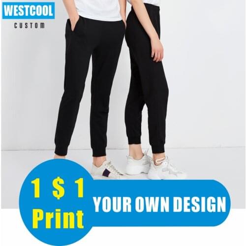Casual Sports Trousers Custom Embroidered Printing Personal Design Sweatpants WESTCOOL 2020