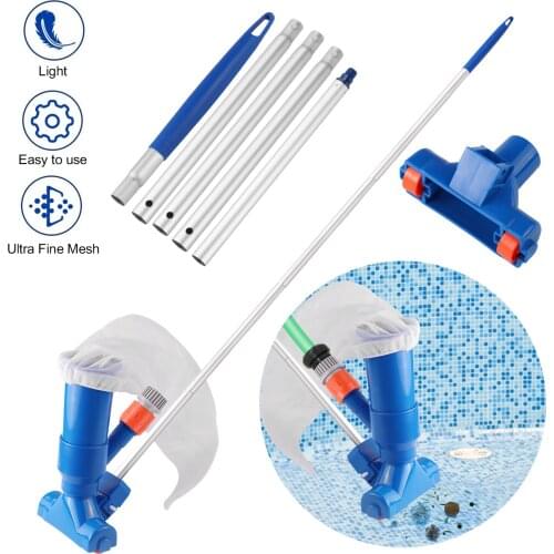 Pool Vacuum Cleaner Portable Vacuum Jet Pool Cleaning Accessories with 5 Section Pole for Swimming Pool Spas Ponds US Standard