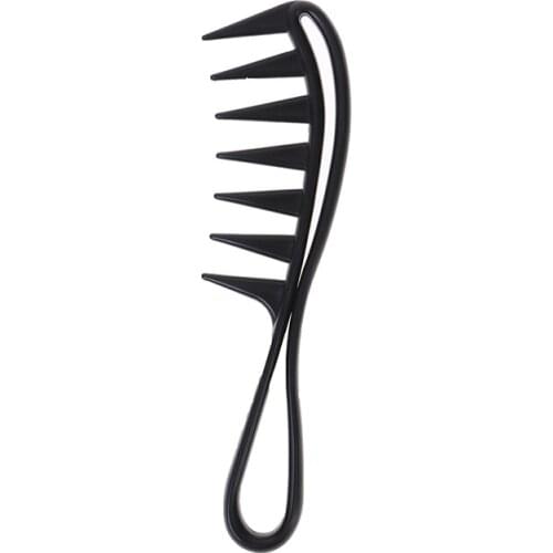 Handle Grip Large Tooth Curly Hair Comb Hair Styling Comb Men Hairdressing Wide Teeth Comb Gift