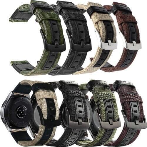 20mm 22mm Watch Strap for Samsung Galaxy Watch 3 Band 41mm 45mm Sport nylon Bracelet Bands for Huawei Watch GT 2 Strap