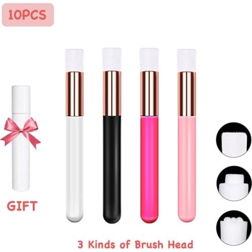 10pcs Eyelash Cleaning Brush Nose Brushes Blackhead Clean Lash Shampoo Brushes