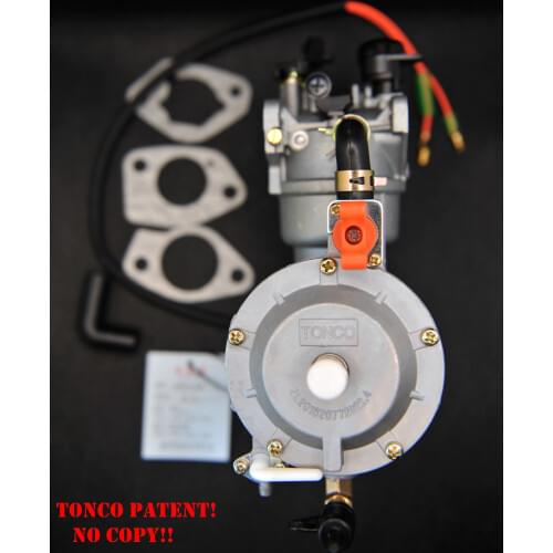 LPG Carburetor for Generator 188F GX390 Dual Fuel, 4.5-5.5KW, Auto Choke, TONCO Brand + 90cm*90cm Scarf as Gift