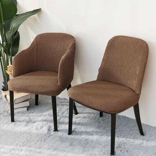 Universal Elastic Office Dining Chair Cover Solid Color Household Banquet Chair Cover Stool Cover Modern Chair Protect