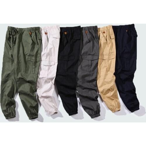 Hip Hop Joggers Cargo Pants Men Harem Pants 2021 Casual Multi-Pockets Trousers Mens Sweatpants Streetwear Casual Men Pants S-5XL