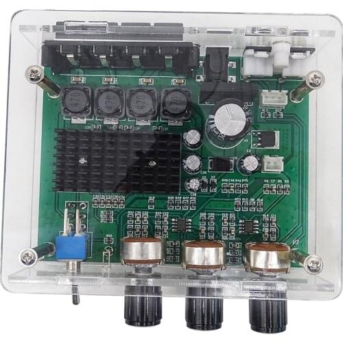 XH-M570 TPA3116D2 Amplifier Board 80W*2 Digital Stereo Audio Sound High Power AMP Tone Board Volume Control with Case