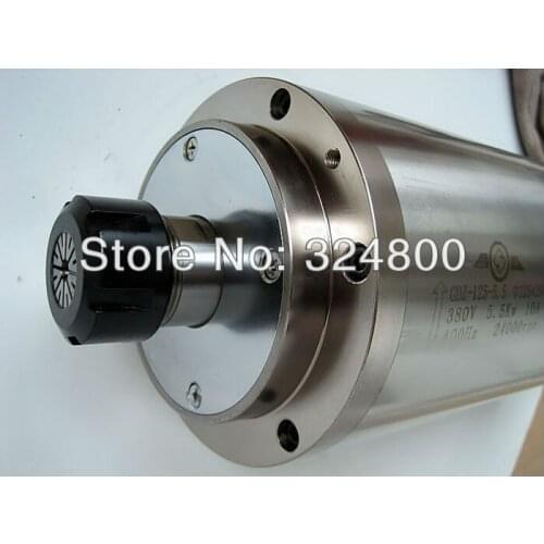 Gold medal quality assurance 5.5kw 380v/10A 125mm diameter 24000rpm 400hz Ceramic Ball Bearing carving machine spindle motor