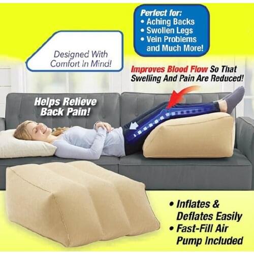 1 Pcs Household Soft Inflatable Leg Pillow Rest Pillow Cushion Light Portable Knee Pillow Pregnant Woman Waist Foot Lift Cushion