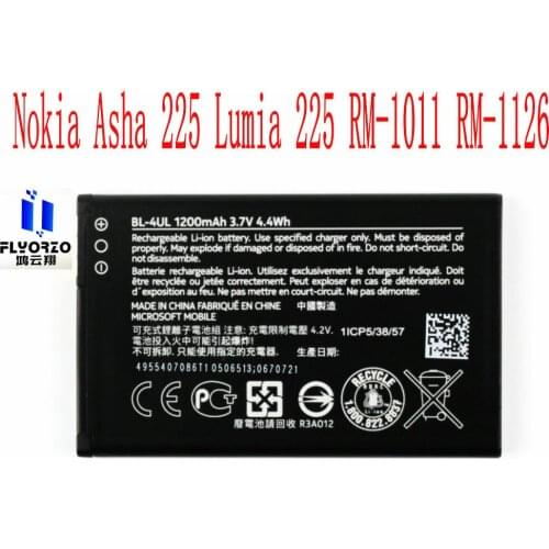 100% Brand new High Quality 1200mAh BL-4UL Battery For Nokia Asha 225 Lumia 225 RM-1011 RM-1126 Mobile Phone