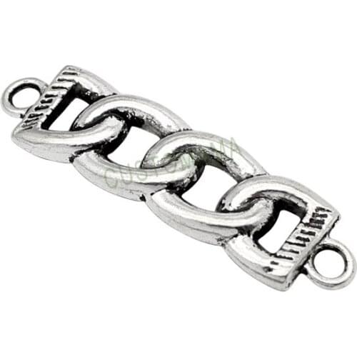 20pcs-Antique Tibetan Silver Chains Connector Charms 43x12mm