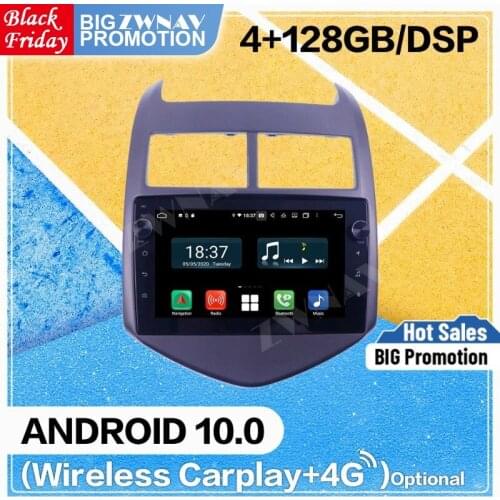 2Din 128G Carplay Android 10 Screen For Chevrolet Aveo 2011 2012 2013 2014 2015 Auto Audio Radio Stereo GPS Navigation Head Unit