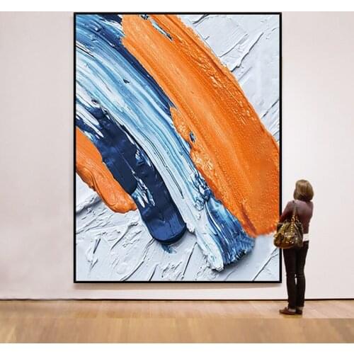 Abstract Hand-painted oil painting On Canvas Thick-textured acrylic paintings Modern wall art Living Room Decor Villa Entrance