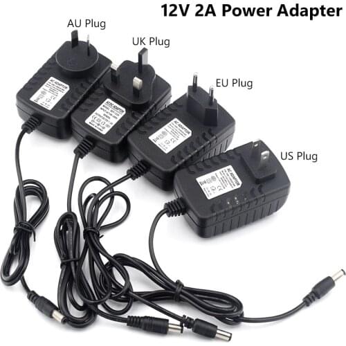 Power Supply EU US AU UK 1A 2A 3A AC DC 5V 12V Volts Switching Transformer Charger Adapter for Driver CCTV LED light strips Lamp