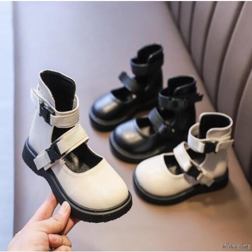 Кожаные ботинки для девочек Akexiya China At AliExpress