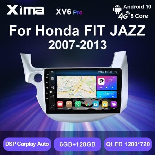 10 Inch Android 9.0 2GB RAM Car Radio Multimedia Video Player For HONDA FIT JAZZ 2007-2013 2 din AutoRaoid Split Screen