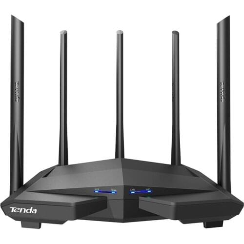 New Tenda AC11 Gigabit Dual-Band AC1200 Wireless Router Wifi Repeater with 5*6dBi High Gain Antennas Wider Coverage, Easy setup