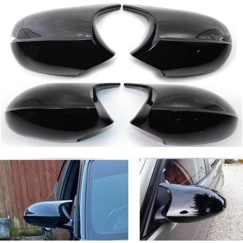 Rearview Mirror Covers for Bmw 1 3 Series E90 E91 E92 E93 E80 E81 E87 E88 Rear-View Carbon Fiber Gloss Black