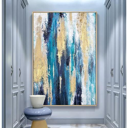 Wall paintings handpainted Abstract canvas Oil Painting Handpainted modern gold Oil Painting picture Living Room home Decoration