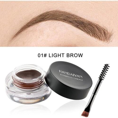 HANDAIYAN Eyebrow Gel 1PC Eyebrow Enhancers Waterproof Long Lasting EyeBrow Gel Cream with Brush Makeup Cosmetic TSLM1