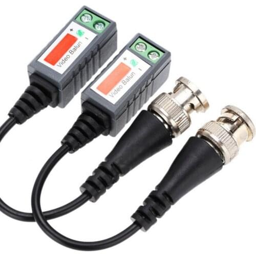 10pcs/lot Coax CAT5 Camera CCTV Passive BNC Video Balun to UTP Transceiver Connector 2000ft Distance Twisted Cable