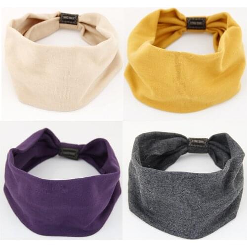 Korean Fashion Headwear Hairbands For Women Trendy Casual Solid Color Wide-brimmed Elastic Headbands Hair Jewelry Accessories