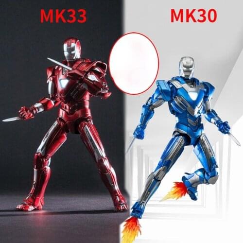 Comicave 1:12 Superalloy Marvel Iron Man Mk30 Mk33 Movable and Luminous Figure Doll Collection Hobby