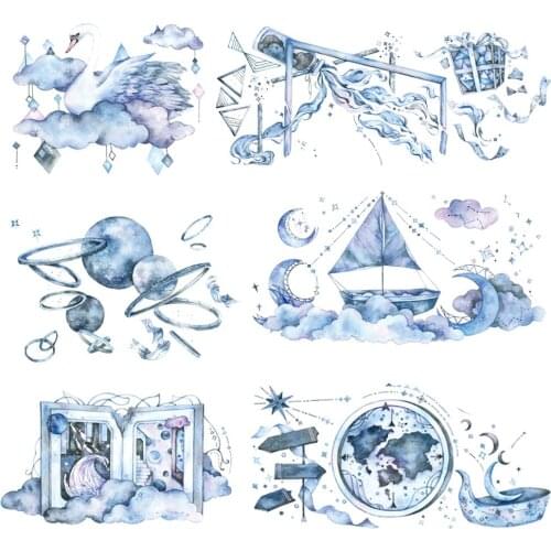 Lost Dream Mirror Washi Tape Journal Supplies Stickers Special Oil with Release Paper 5 M