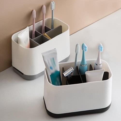 Multifunction Electric Toothbrush Draining Rack Toothpaste Holder Toilet Bathroom Shelf razor makeup Cleaning Brush Storage Box