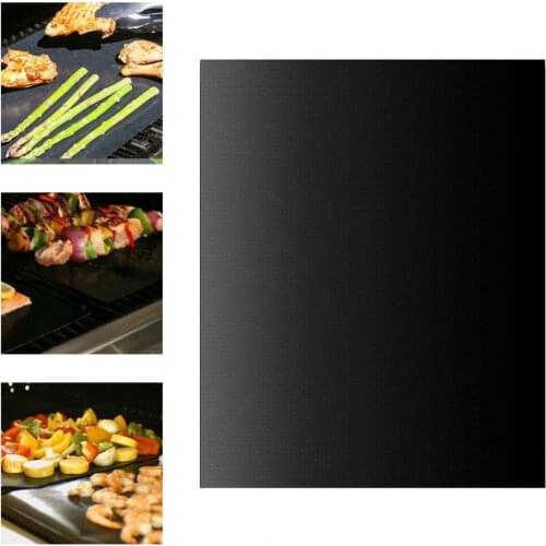 Reusable High Temperature Resistant Non-Stick BBQ Grill Mat Glass Fiber Cloth Baking Sheet Portable Picnic Barbecue Oven Tool