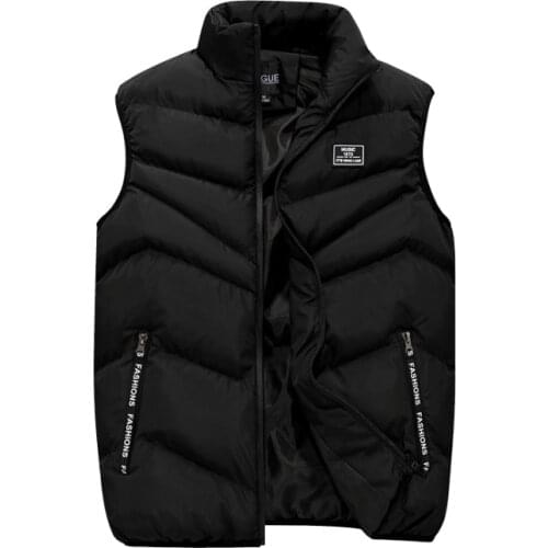 Fashion Mens Jacket Sleeveless Vest Autumn Winter Thermal Soft Vests Casual Coats Male Korea Style Slim Cotton Thicken Waistcoat