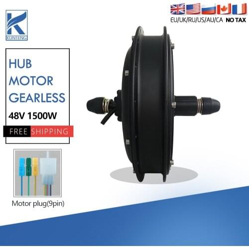 EBike Motor 48V 1500W Front Rear Freewheel / Cassette Electric Bicycle Brushless Non-gear Hub Motor for Ebike Conversion Kit