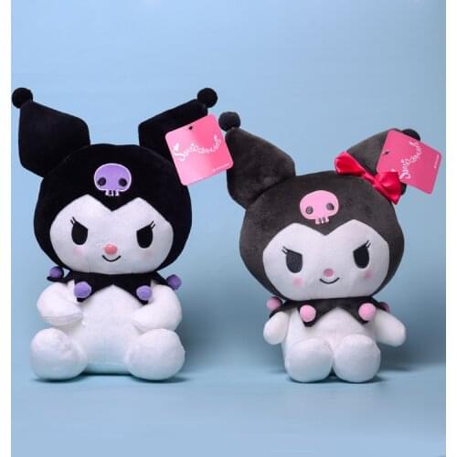 20cm Sanrioed Cartoon Kuromied Kawali Soft Plush Fashion Stuffed Doll Anime Cute Lovely Beauty Fluffy Girl Boy Gift Kid Toy