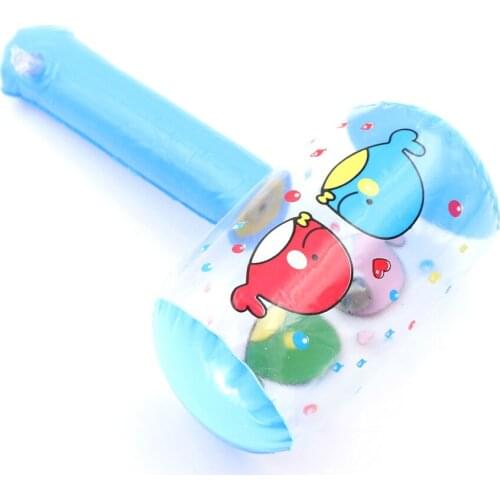 1Pcs Cute Cartoon Inflatable Hammer Air Hammer With Bell Random Color Wholesale Kids Children Blow Up Noise Maker Toys