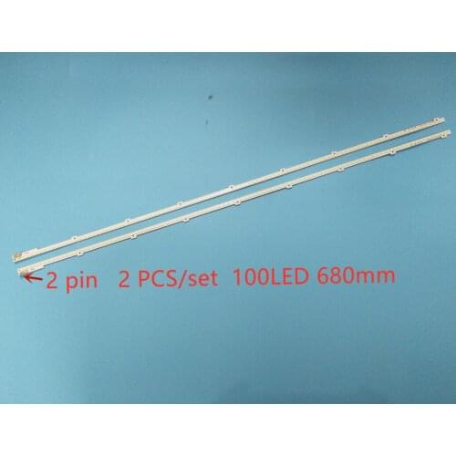 New 2 PCS/let 100LED 68CM LED strip 2011SVS55 FHD-5K6K Right Left for UA55D6600WJ LTJ550HW01 LTJ550HW03-H BN64-01664A
