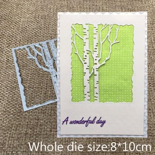 New Design Craft Metal Cutting Dies cut die tree branch rectangle frame crapbooking Album Paper Card Craft Embossing Die Cuts