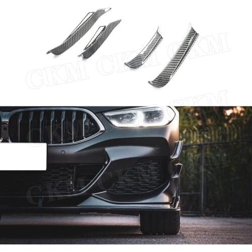 Dry Carbon Fiber Front Bumper Side Canards Trunk Fins Trims Winglet Car Decoration For BMW 8 Series 840i G14 G15 G16 2019 2020