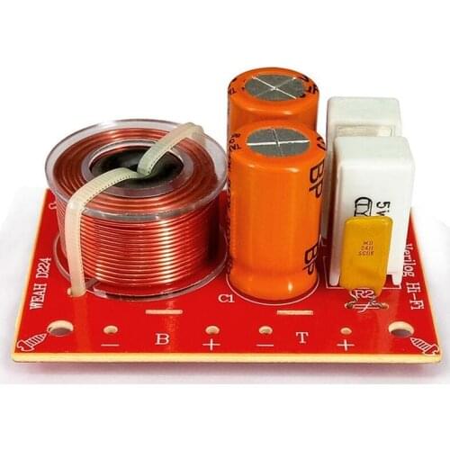 2pcs 80W 2 Way Hi-Fi Audio TREBLE BASS Speaker Frequency Divider Stereo Crossover Filters For 4-8ohm speaker