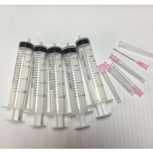 YOTAT 5*20ml syringes with needle for CISS or refillable cartridge suitable ink oil grease glue