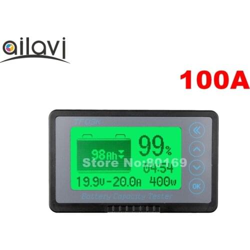 TF03K 12-72V 100A Vehicle Battery Capacity Tester Custom TTL232 Communication Function Coulometer Voltage Current DC Display