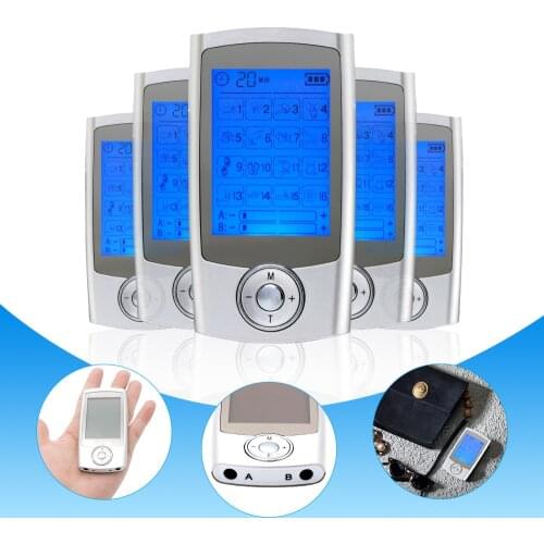 Upgraded Independent Dual Channel TENS EMS Unit 16 Mode Electrostimulation Therapy Acupuncture Massage Pain Relief Pulse Massage