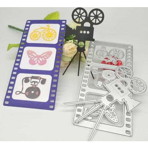 Video camera, slide projector, film metal cutting die, scrapbook, photo album, greeting card, DIY decoration, handmade artwork