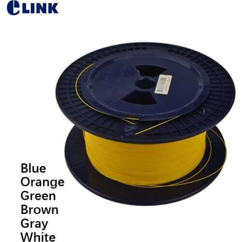2500mtr 0.9mm tighted fiber optic cable G652D Singlemode colored cable blue orange white gray brown fibre wire 2.5km/roll ELINK