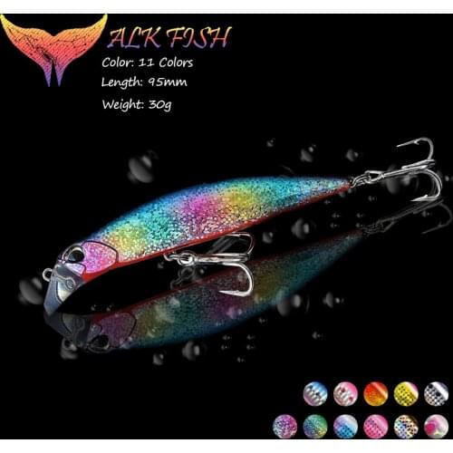 WALK FISH 1PCS 95mm/30g Minnow Fishing Lures Sinking Artificial Hard Bait Pencil Wobbler Swimbait Japanese Design Fishing Tool